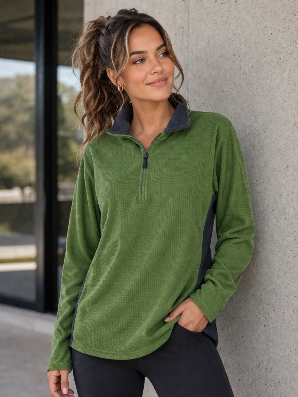 ✨ Vintage Landway Quarter Zip Pullover – Size XL ✨